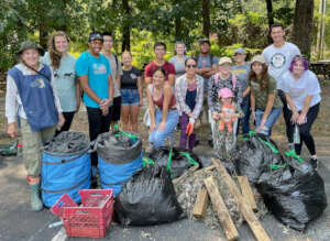 Museum Volunteers Removing Trash