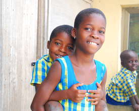 Students at Challenging Heights School