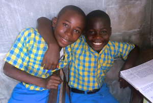 Students at Challenging Heights School