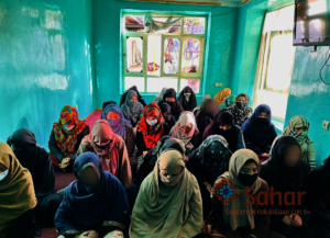 Women gather to be welcomed to the program