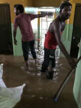 Cleaning out flooded kennels 2019