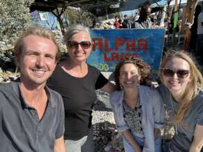 Amber & Merel with the Alpha Land Team