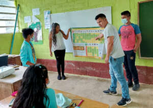 Youth learning about wildlife reproduction periods