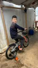 Taha on the bike