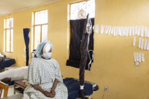 Mosho moments after her life-changing cataract sur