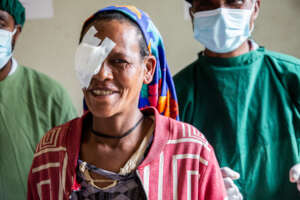 Tadelech after her surgery