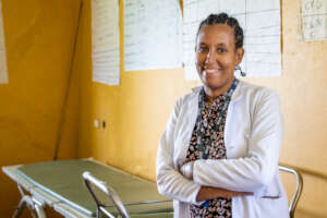 Mulunesh at a local health care clinic