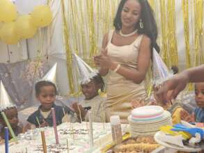 Children beneficiaries in celebrating their birth
