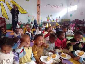 partial picture of  children at MHO  Care feeding
