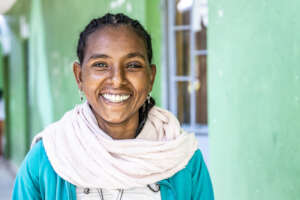 Fikir waiting for her stitches to be removed