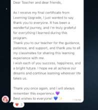 A Message from a round 1 graduate of SSO