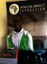 Wise receiving his school supplies!