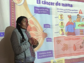 Program Manager Bertha teaches about breast cancer