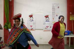 Promotoras enjoying hands on learning activities
