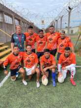Espartanos playing inside the Prison Complex