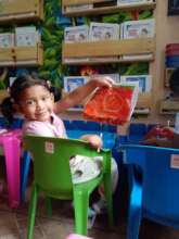 Letter practice using sensorial bags