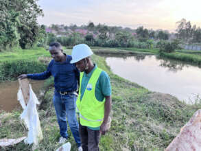 TYoFU Founder Martin with Youth at Pond Site