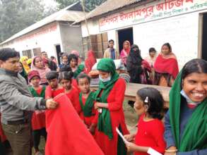 Blanket distribution into children