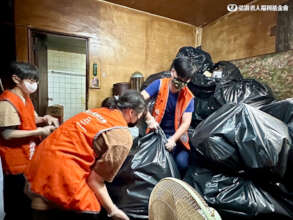 The clean-up team hard at work!