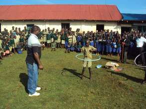 Orphaned boy dancing on new ring in kiangoso pr