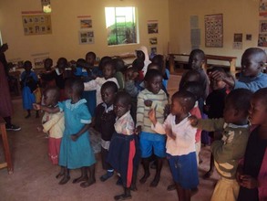 Orphans with other children in ECD class