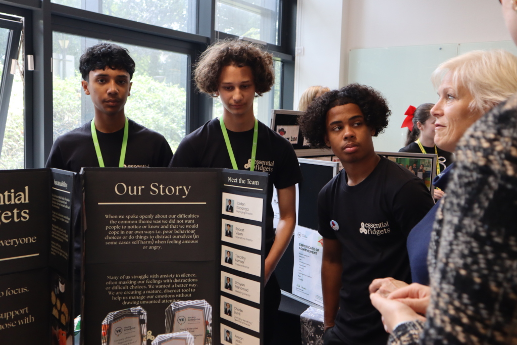 Team with Trade Stand