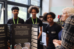 Team with Trade Stand