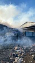 fire on the rubbish dump
