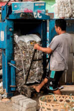 Plastic bottle bales