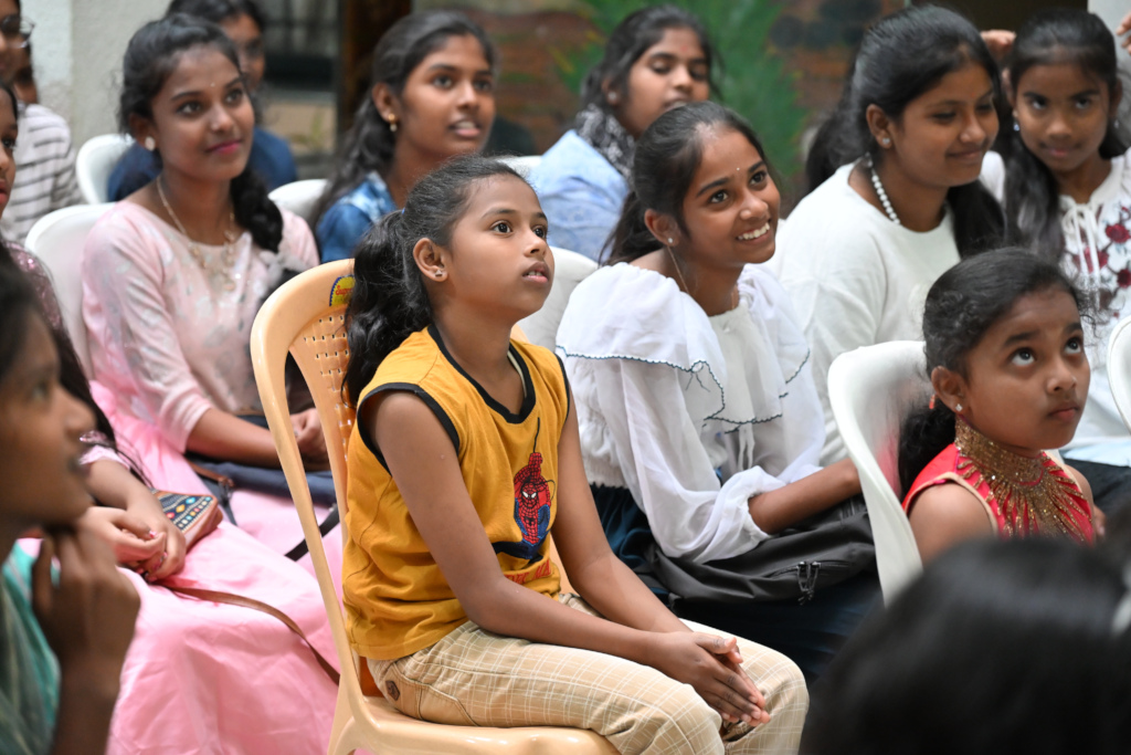 Children attending an awareness session