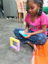 One of our girl child is playing
