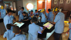 Children enjoying visit to historical places