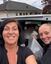 Delivering donations, Ukrainahjelpen, September