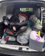 Delivering donations, Ukrainahjelpen, September