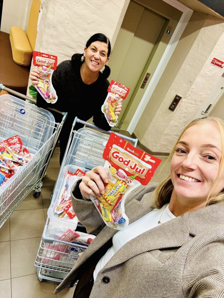 Buying Christmas stockings for children in Ukraine