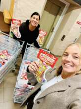 Buying Christmas stockings for children in Ukraine