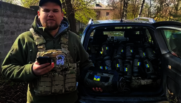 Donated car used in Ukraine
