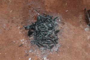 Biochar is being saved and later added to soil