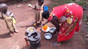 Rosemary preparing lunch for her family