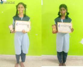 Awards to the children of Jaani Home