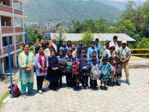 Stationery sets and school bag recepients in group