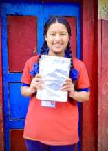 Karishma, class-8 happy at her school.