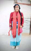 Karishma class-8 on her traditional attire.