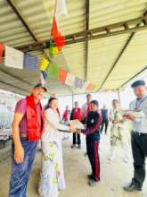 Deputy Mayor,NR Municipality distributing material