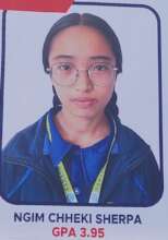 Ngim Chhiki class-10 received EXCELLENTGPA: 3.95