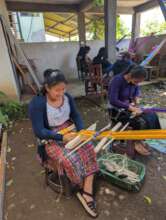 young women's weaving class