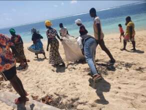 Trash for cash beach clean