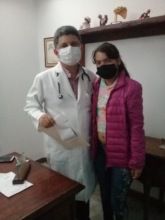 Dr. Santiago with patient in Tachira