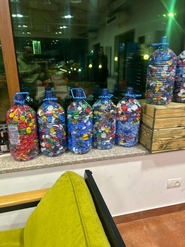 Caps collected from Engeneering City