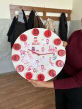 Our gift: Wall clock made from bottle Caps